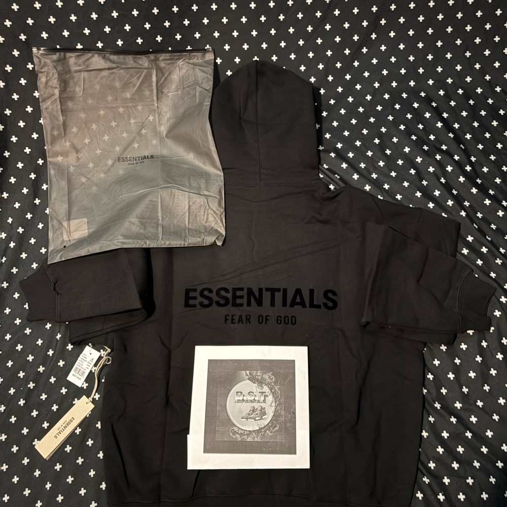 Essentials Fear of God Black Hoodie